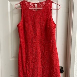 J.CREW Red Lace Dress